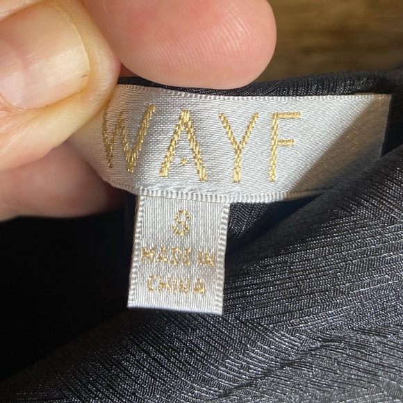 WAYF Sz Small black textured cowl neck bodysuit. EUC - Picture 2 of 7